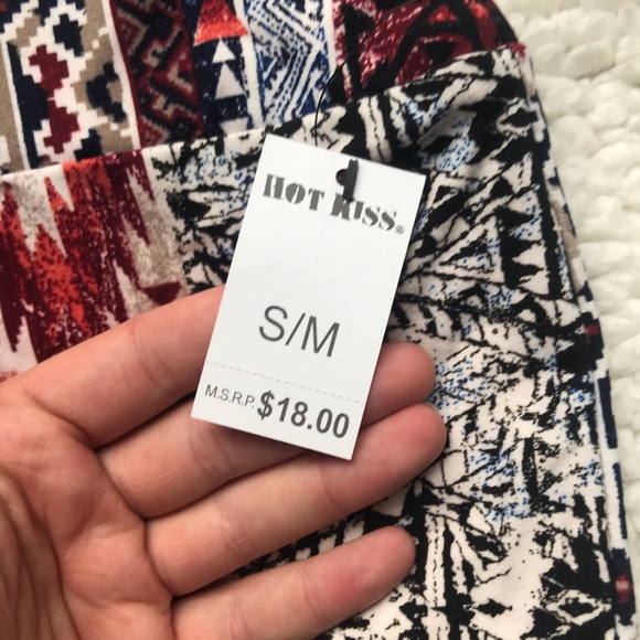 🆕 Multicolored Boho Pattern Stretch Mini Skirt - Picture 4 of 4